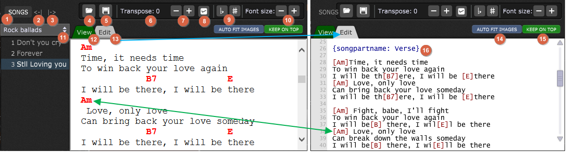 Song-Lyrics-Chords-Editor