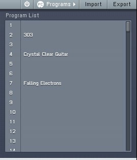 FM8 Program List