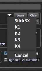 Gig Performer, list of aliases created in the Rig Manager, learning MIDI controls, Rig Manager