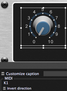 Gig Performer, alias K1 is associated with a widget