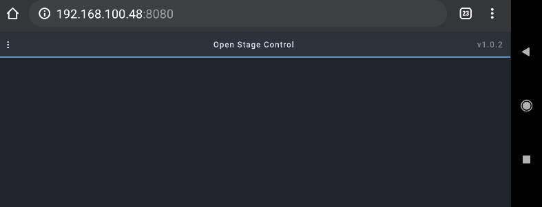 Open Stage Control Smartphone Screenshot, OSC